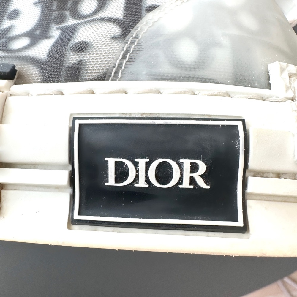 Dior B23 Black and White Oblique High-Top Sneakers. Size US 8.5 - Picture 5 of 5